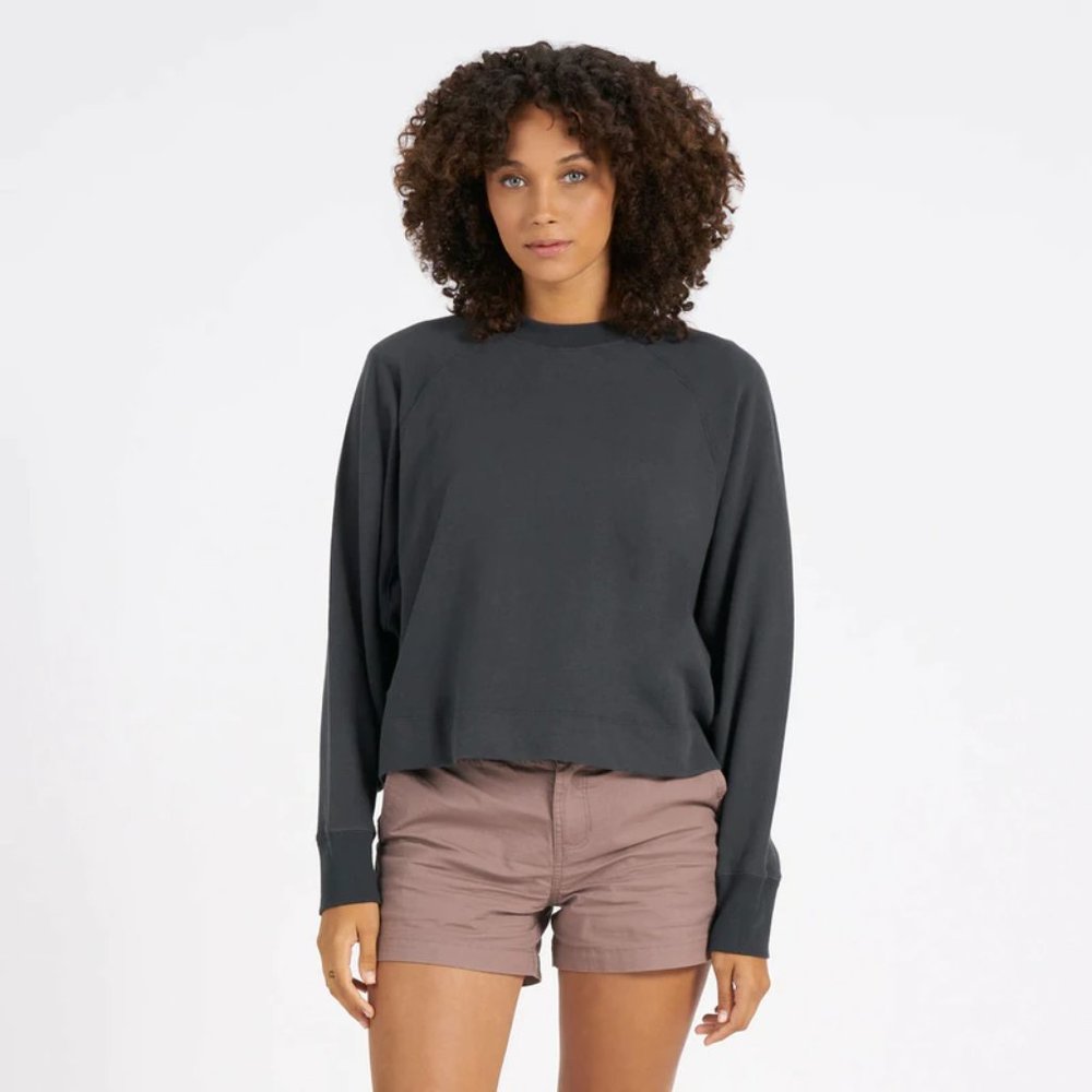 Like New Vuori Organic Cotton Oversized Sunnyside Crew in Charcoal
